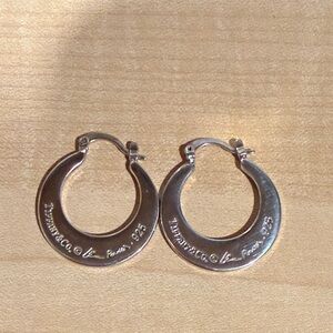 Tiffany & Co./Elsa Peretti Signed Silver Hoop Earrings